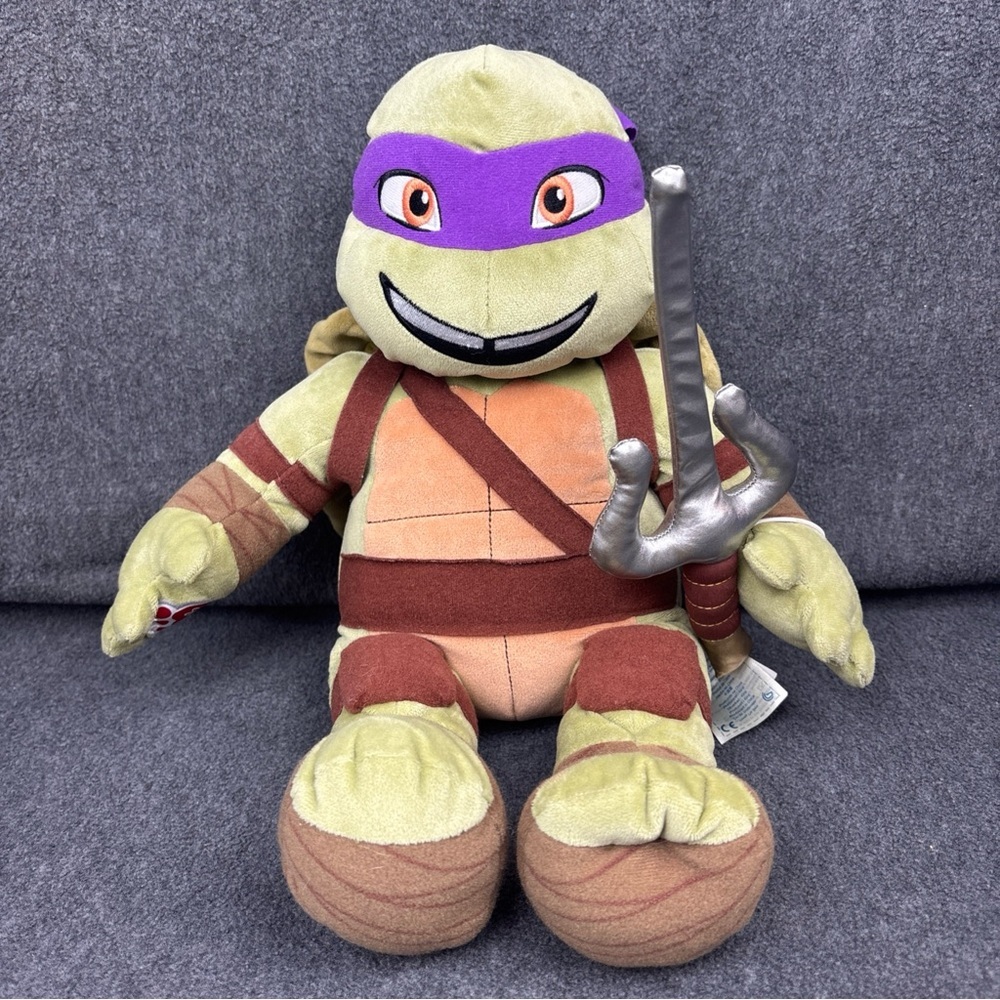 Donatello 18" Plush TMNT Teenage Mutant Ninja Turtle BAB Build a Bear + Shell